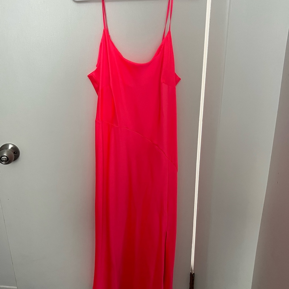 A New Day Red Asymmetrical Slip Dress